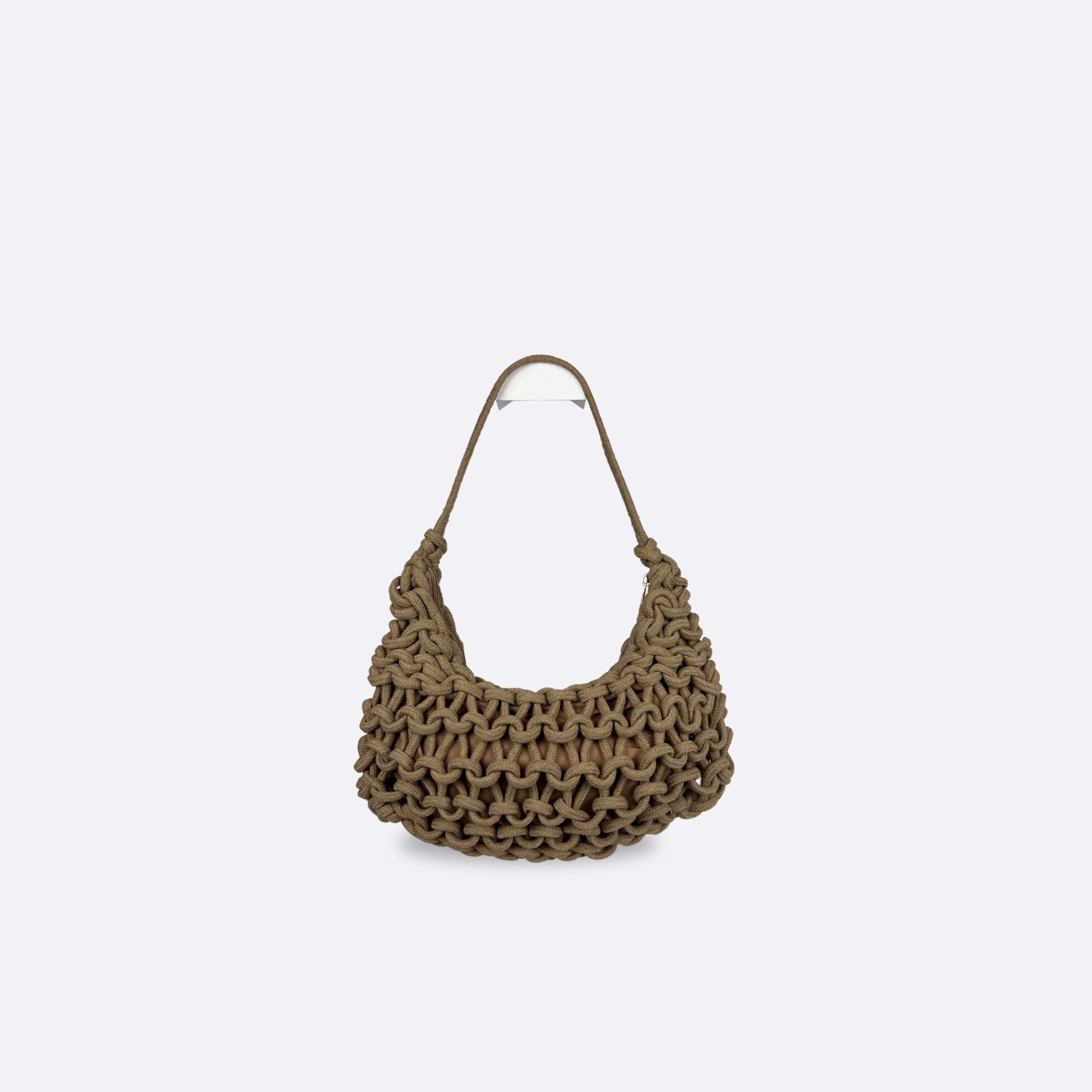 SAC EN MACRAMÉ TRÉSSÉ EN COTON