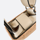 RIVIERA - Sac bandoulière rotin et cuir
