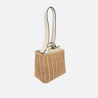 RIVIERA - Sac bandoulière rotin et cuir