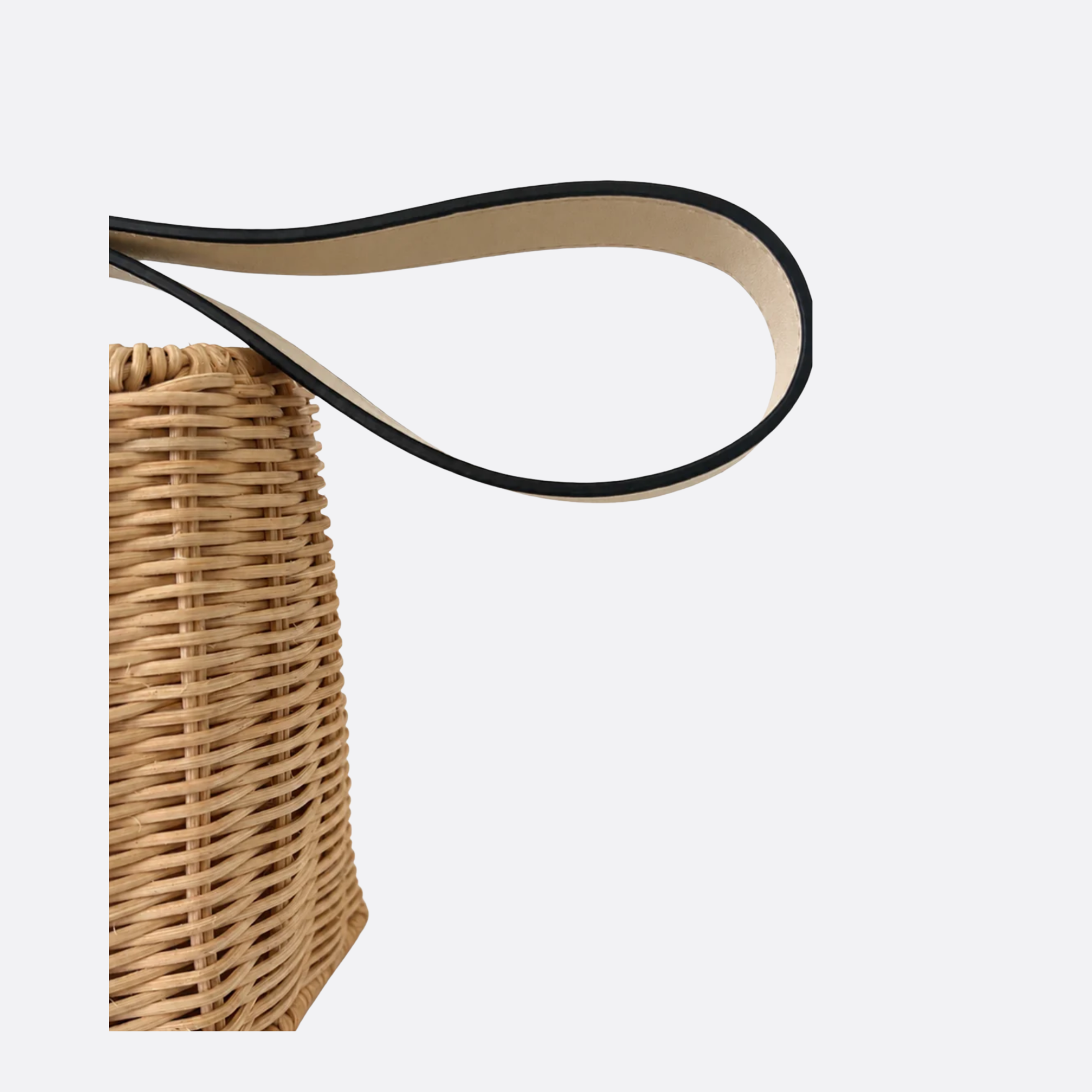 RIVIERA - Sac bandoulière rotin et cuir