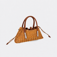 PORTOFINO - Sac à main rotin et cuir