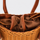 PORTOFINO - Sac à main rotin et cuir